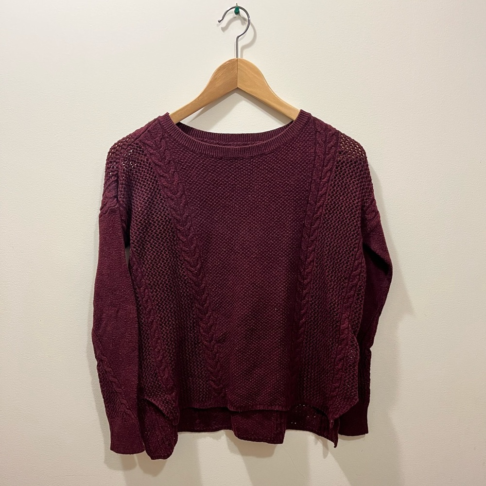 Burgundy Knit Sweater